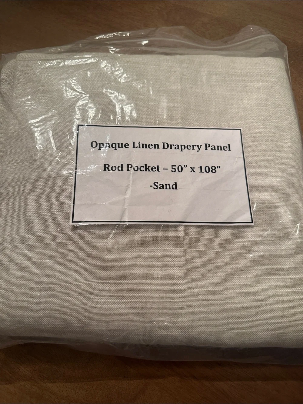 RH Opaque Linen Drapery Single Panel - Sand